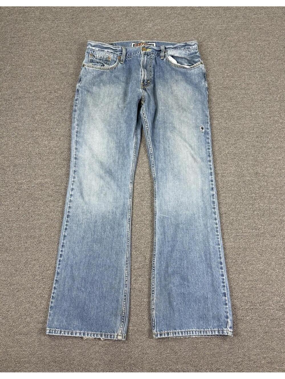 Vintage Y2K Levis 527 Jeans Mens 34x32 (34x31) Distressed Low Bootcut Western